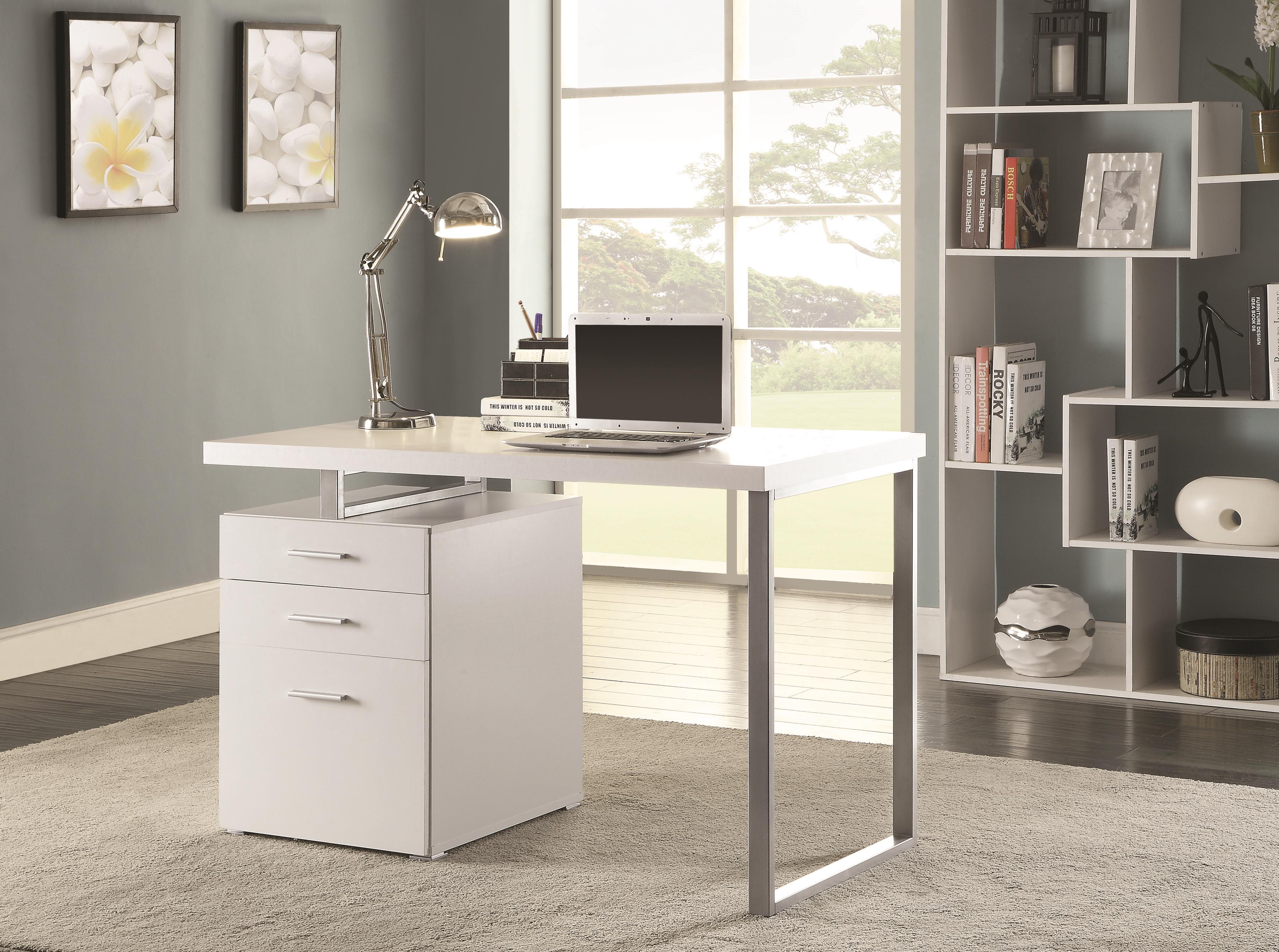 Coaster 800325 Writing Desk with File Drawer and Reversible SetUp